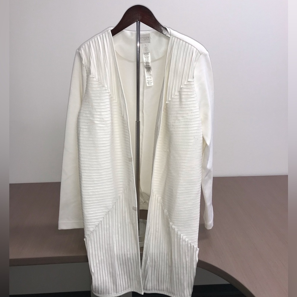 Chico’s, Ivory, Long Sleeve, Jacket, Size 1